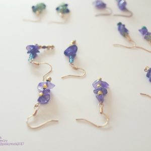 夢元素寶石幸運飾～紫水晶耳環